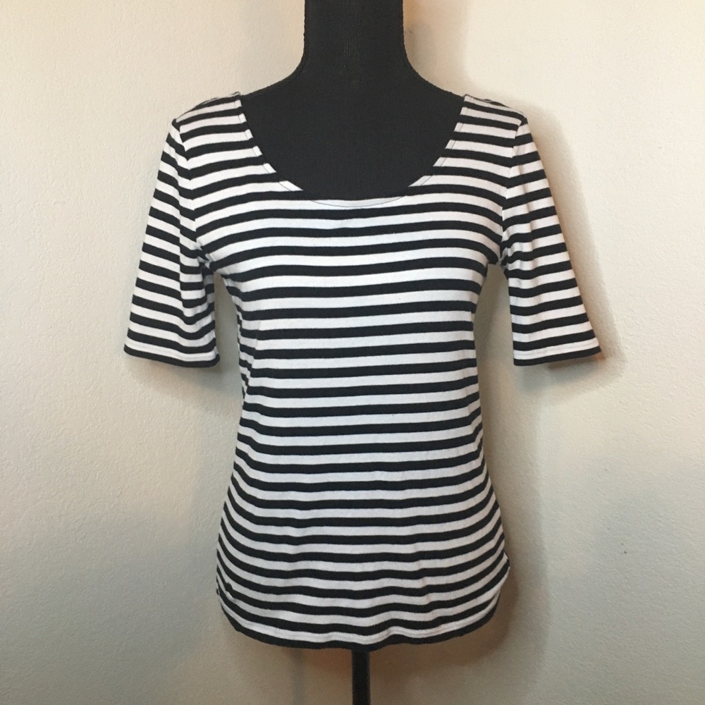 Ralph Lauren medium black and white striped shirt